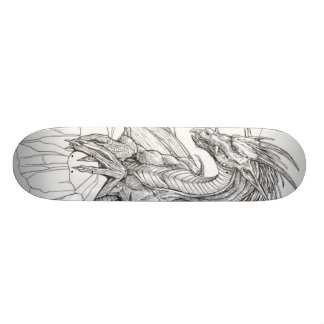 Schwarzweiss-Drache Skateboard