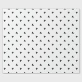 Schwarzweiss-Dreieck-Hand gezeichnet Geschenkpapier (Flach)
