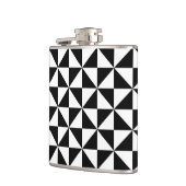 Schwarzweiss-Dreieck-Muster Flachmann (Links)