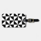 Schwarzweiss-Dreieck-Muster Gepäckanhänger (Vorderseite horizontal)