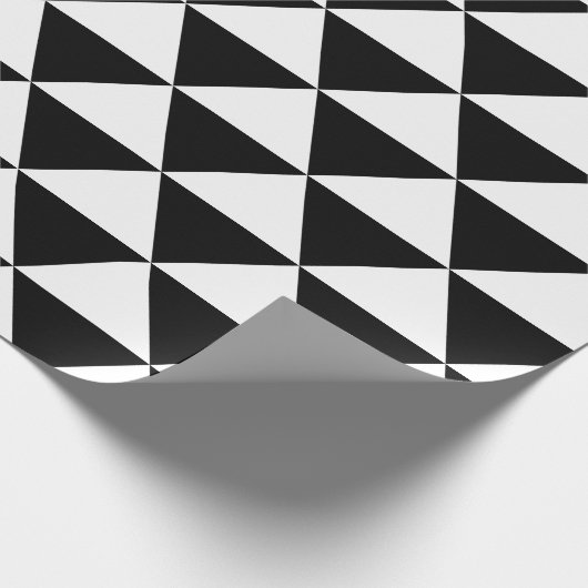 Schwarzweiss-Dreieck-Muster Geschenkpapier (Ecke)