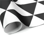 Schwarzweiss-Dreieck-Muster Geschenkpapier (Rolleneckpunkt)