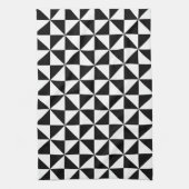 Schwarzweiss-Dreieck-Muster Geschirrtuch (Vertikal)