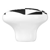 Schwarzweiss-Dreieck-Muster Keramikknauf (Seitenansicht)