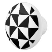 Schwarzweiss-Dreieck-Muster Keramikknauf (Rechts)