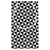 Schwarzweiss-Dreieck-Muster Kleine Geschenktüte (Rückseite)