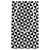 Schwarzweiss-Dreieck-Muster Kleine Geschenktüte (Vorderseite)