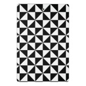 Schwarzweiss-Dreieck-Muster Mini Klemmbrett (Rückseite)