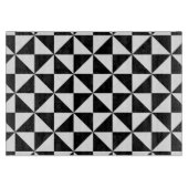Schwarzweiss-Dreieck-Muster Schneidebrett (Vorderseite)