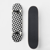 Schwarzweiss-Dreieck-Muster Skateboard (Vorderseite)