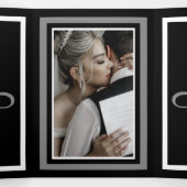 Schwarzweiß-Dreifache Buchstabenfalte Dreifach-gefaltete Programmkarte (Innenseite Mitte)