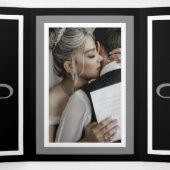 Schwarzweiß-Dreifache Buchstabenfalte Dreifach-gefaltete Programmkarte (Innenseite Mitte)