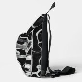 Schwarzweiß-Druck-Schnittbeutel Crossbody Bag (Rechts)