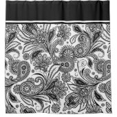 Schwarzweiß Duschvorhang (Vorderseite)