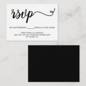 Schwarzweiß E-Mail-Antwort mit einfachem Budget Mitteilungskarte (Vorne/Hinten)