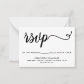 Schwarzweiß E-Mail-Antwort mit einfachem Budget Mitteilungskarte (Vorderseite)