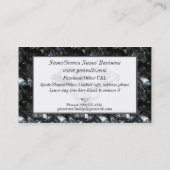 Schwarzweiss-Edelsteine Visitenkarte (Rückseite)