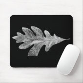 Schwarzweiss-Eichen-Blatt-Auflage mit schwarzem Mousepad (Mit Mouse)