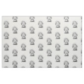 Schwarzweiss-Eichhörnchen-Porträt Stoff (Fat Quarter (45,7 x 55,9 cm))
