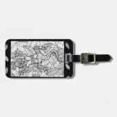 Schwarzweiss-Eidechsen-Taschen-Umbau Gepäckanhänger (Vorderseite horizontal)