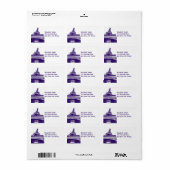 Schwarzweiss-Eiffelturm-Adressen-Etiketten Adressaufkleber (Vorne)