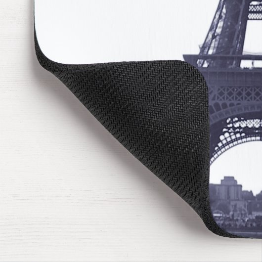 Schwarzweiss-Eiffelturm Mousepad (Ecke)