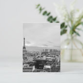 Schwarzweiß: Eiffelturm, Paris, Frankreich Postkarte (Stehend Vorderseite)