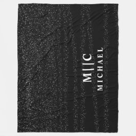 Schwarzweiß, einfach, modern, abstrakt fleecedecke