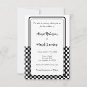 Schwarzweiß, einfach save the date (Vorderseite)