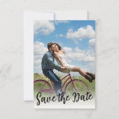 Schwarzweiß, einfach save the date (Rückseite)