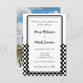 Schwarzweiß, einfach save the date (Vorne/Hinten)