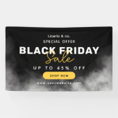 Schwarzweiß-Einfache Black Friday Sale-Banner Banner (Horizontal)
