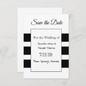 Schwarzweiß-Einfache Moderne speichern Datumskarte Save The Date (Vorne/Hinten)