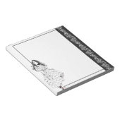 Schwarzweiß Einfache Niedliche Anime Boho Notepad Notizblock (angewinkelt)