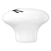 Schwarzweiss-Einhorn-Märchen-Griff Keramikknauf (Seitenansicht)