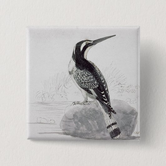 Schwarzweiss-Eisvogel Button (Vorderseite)