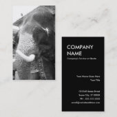 Schwarzweiss-Elefant Visitenkarte (Vorne/Hinten)