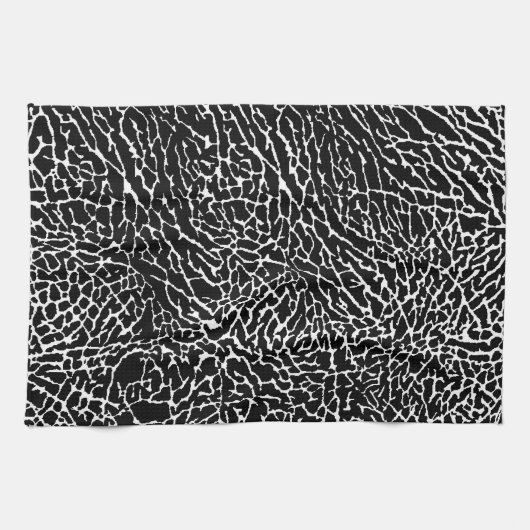 Schwarzweiß-Elefantendruck Geschirrtuch (Horizontal)