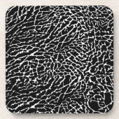 Schwarzweiß-Elefantendruck Getränkeuntersetzer (Vorderseite)