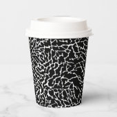 Schwarzweiß-Elefantendruck Pappbecher (Rückseite)