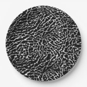 Schwarzweiß-Elefantendruck Pappteller (Vorderseite)