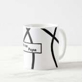 Schwarzweiß-elegant Minimalistisch Abstrakt Kaffeetasse (VorderseiteRechts)