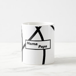 Schwarzweiß-elegant Minimalistisch Abstrakt Kaffeetasse