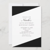 Schwarzweiß Elegante schicke Party Einladungen (Vorderseite)