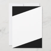 Schwarzweiß Elegante schicke Party Einladungen (Rückseite)