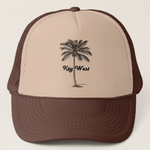 Schwarzweiss-Entwurf Key Wests Florida u. der Truckerkappe