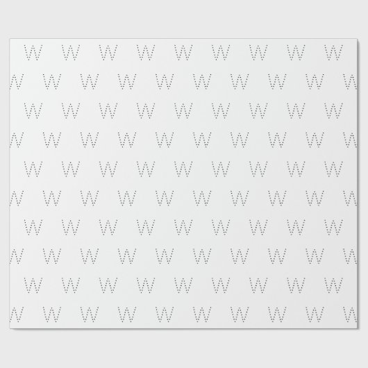 Schwarzweiß-Erstmuster für Monogramm Geschenkpapier (Flach)