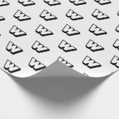 Schwarzweiß-Erstmuster für Monogramm Geschenkpapier (Ecke)