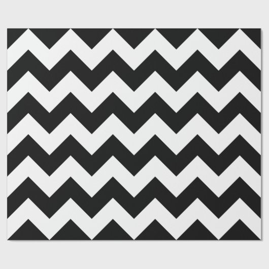 Schwarzweiß-Extra große Zickzack Schleifpapiere Geschenkpapier (Flach)