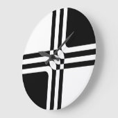 Schwarzweiss-Fantasie Große Wanduhr (Winkel)